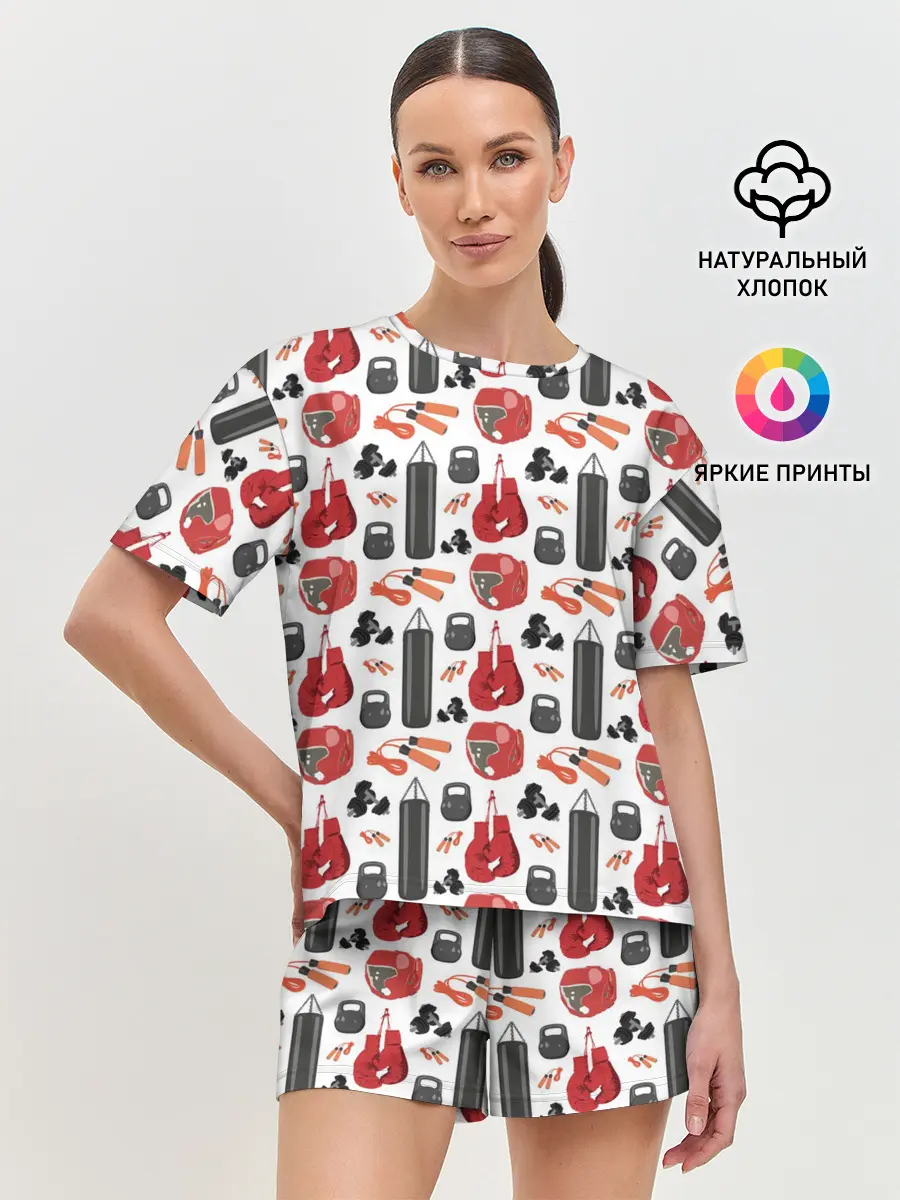 Женская пижама с шортами / Бокс