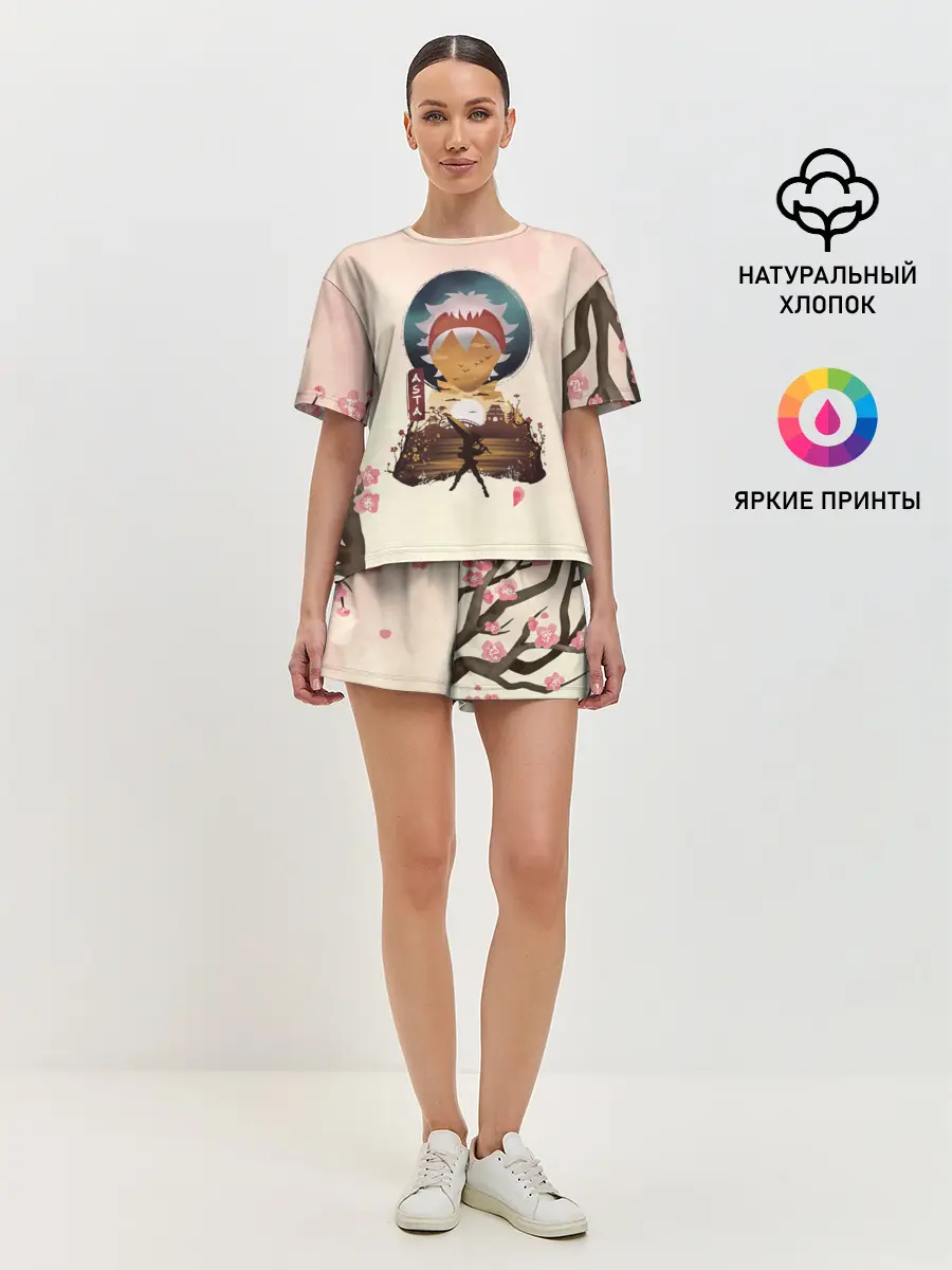 Женская пижама с шортами / АСТА сакура | Black Clover