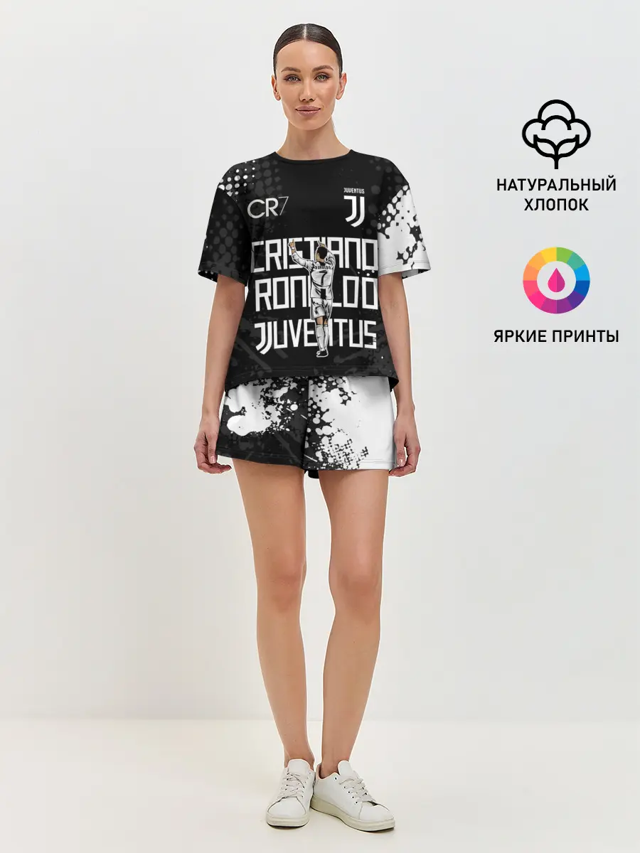 Женская пижама с шортами / КРИШТИАНУ РОНАЛДУ / ЮВЕНТУС