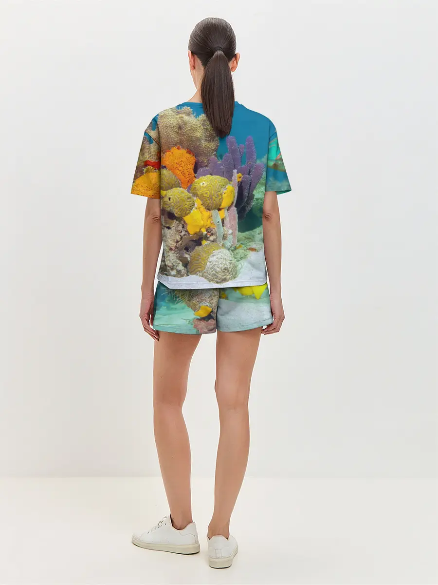 Женская пижама с шортами / Морской мир
