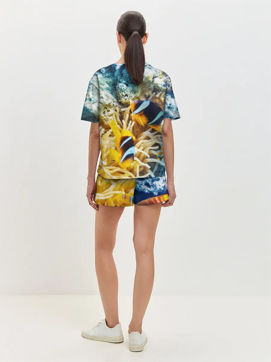 Женская пижама с шортами / Морской мир
