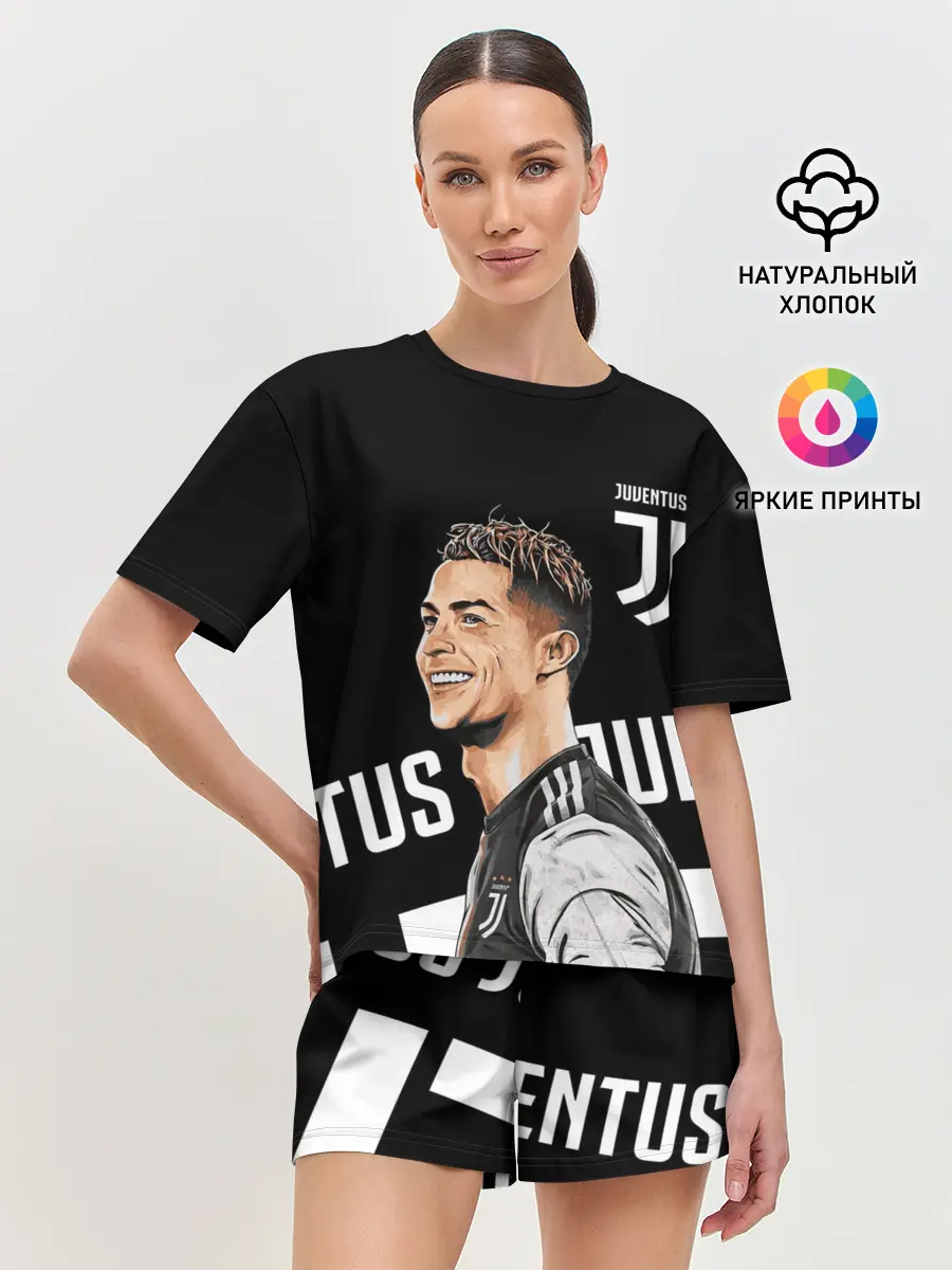 Женская пижама с шортами / КРИШТИАНУ РОНАЛДУ / JUVENTUS