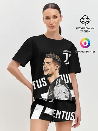 Женская пижама с шортами / КРИШТИАНУ РОНАЛДУ / JUVENTUS
