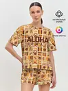 Женская пижама с шортами / АЛОХА ГАВАЙИ, ALOHA, SUMMER