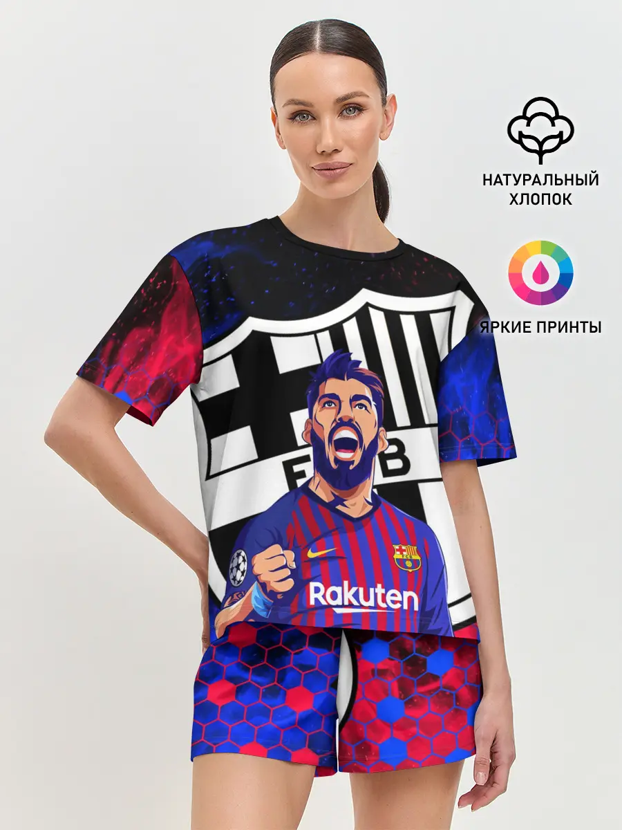 Женская пижама с шортами / ЛУИС СУАРЕС / БАРСЕЛОНА