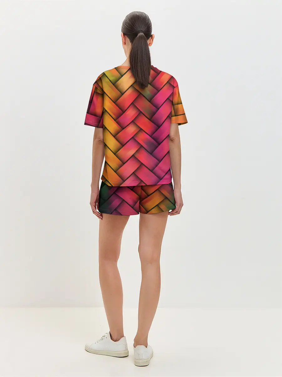 Женская пижама с шортами / Colorful weave
