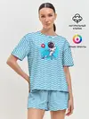 Женская пижама с шортами / Любовь, море, космос