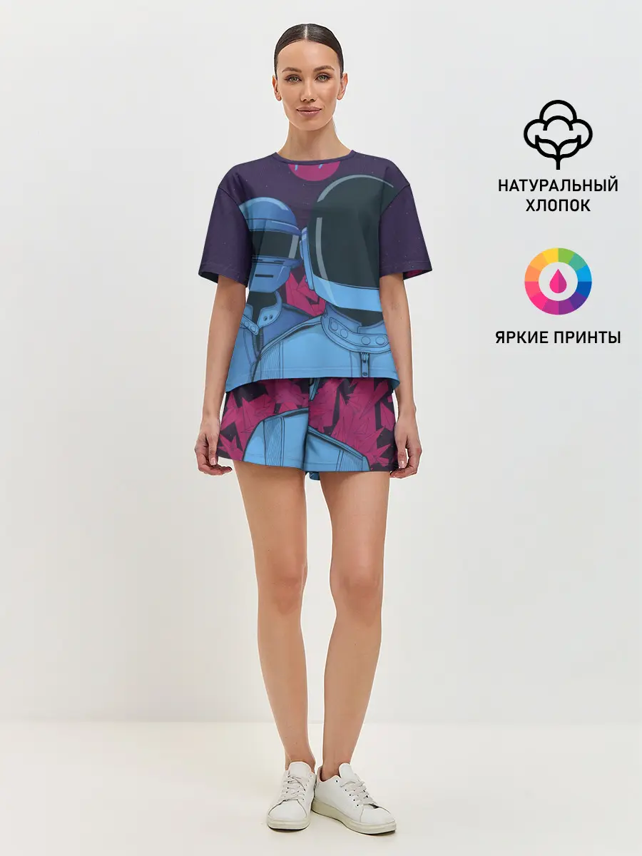 Женская пижама с шортами / Daft Punk