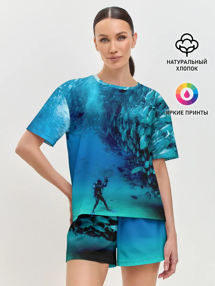 Женская пижама с шортами / Фото дайвинг