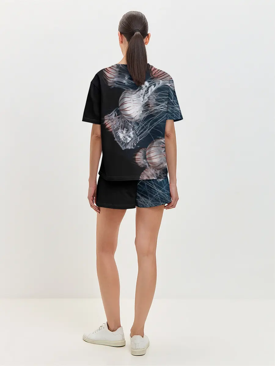 Женская пижама с шортами / Медузы