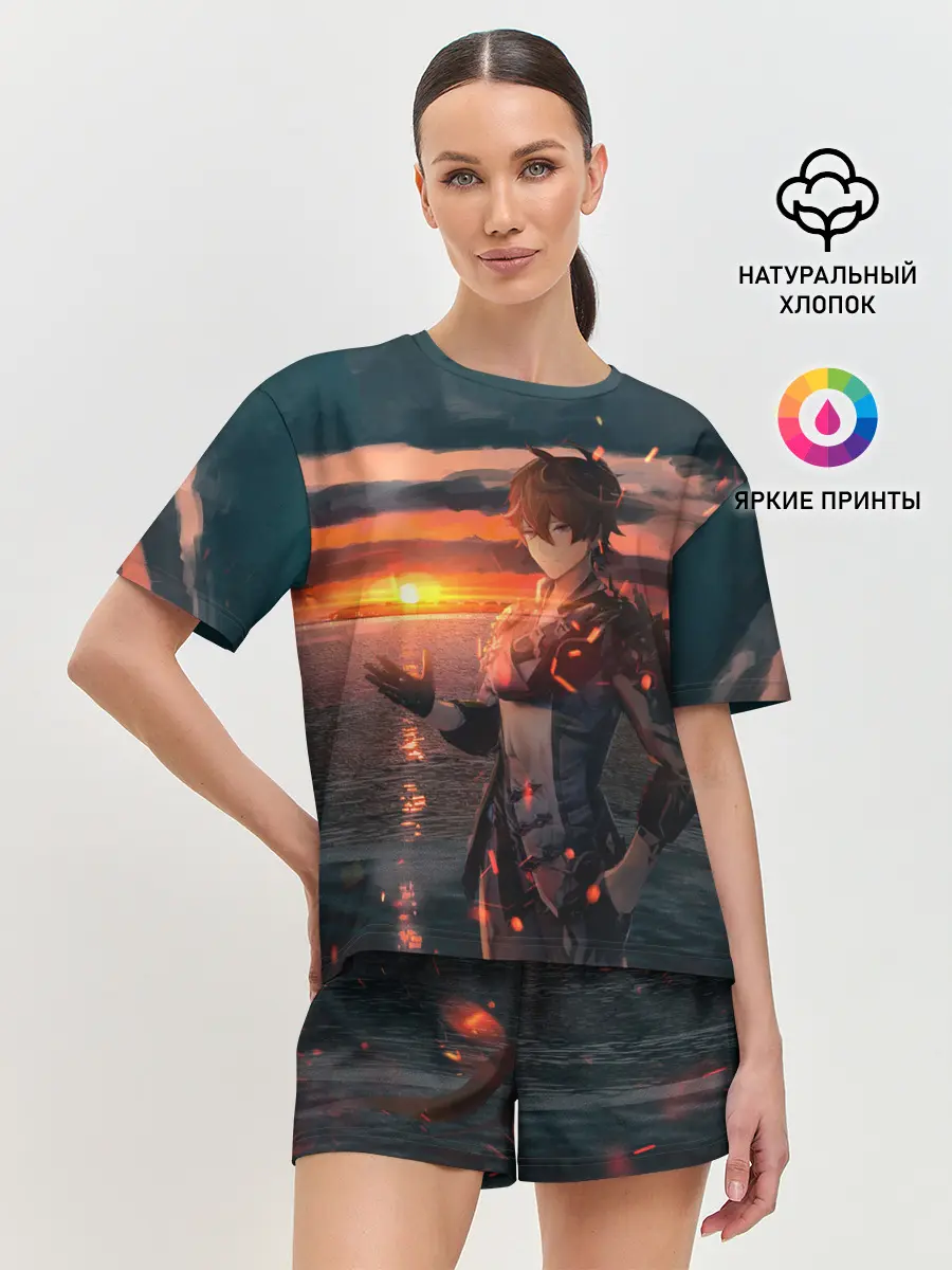 Женская пижама с шортами / Tartaglia art