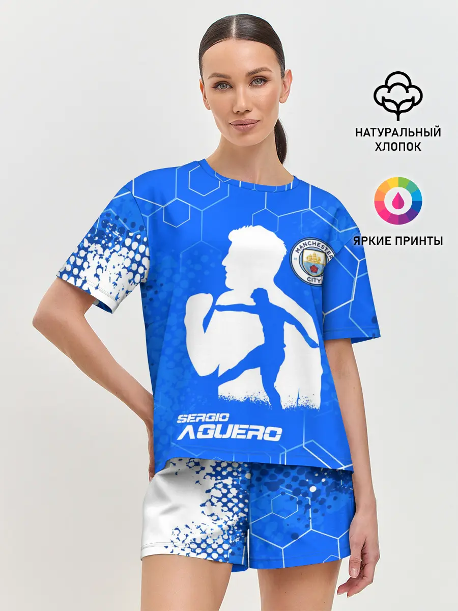 Женская пижама с шортами / СЕРХИО АГУЭРО / МАНЧЕСТЕР СИТИ
