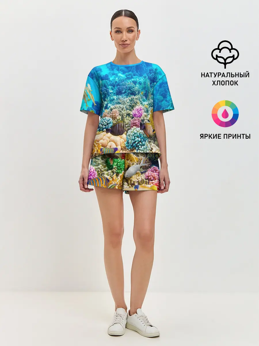 Женская пижама с шортами / Риф