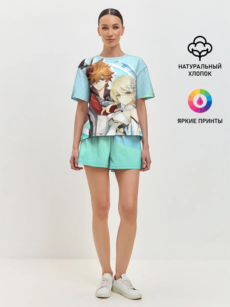 Женская пижама с шортами / Tartaglia x Lumine