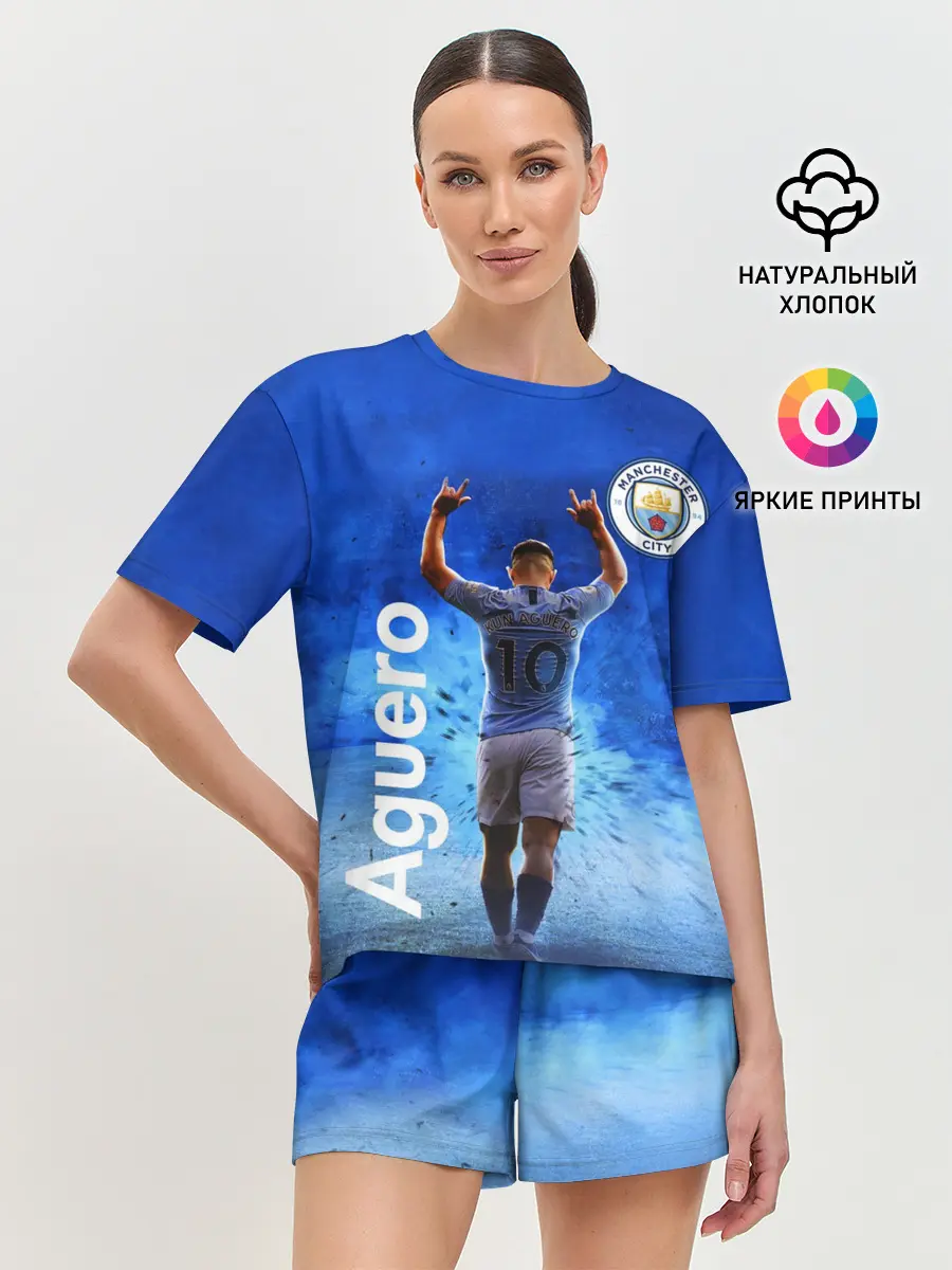 Женская пижама с шортами / СЕРХИО АГУЭРО / МАНЧЕСТЕР СИТИ