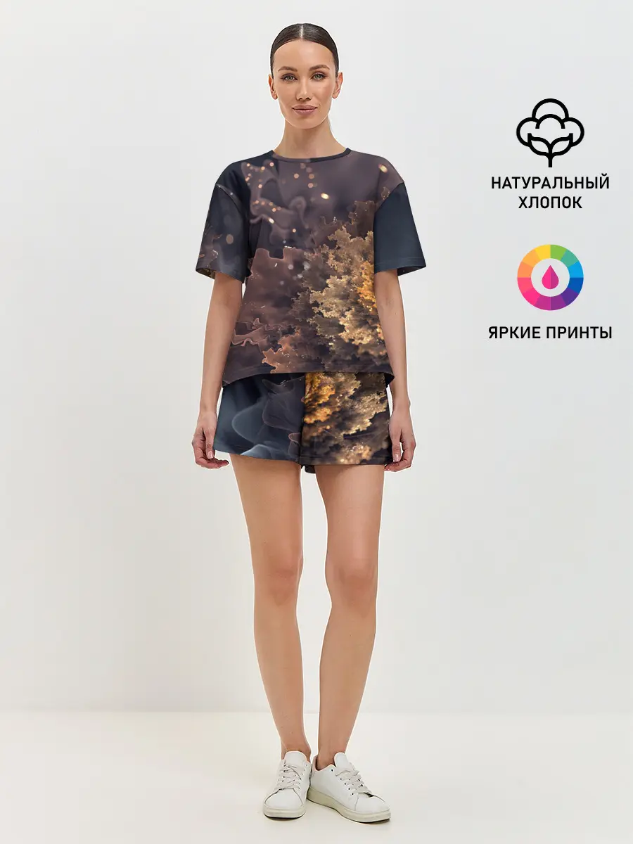 Женская пижама с шортами / КосмиЧеский Цветок