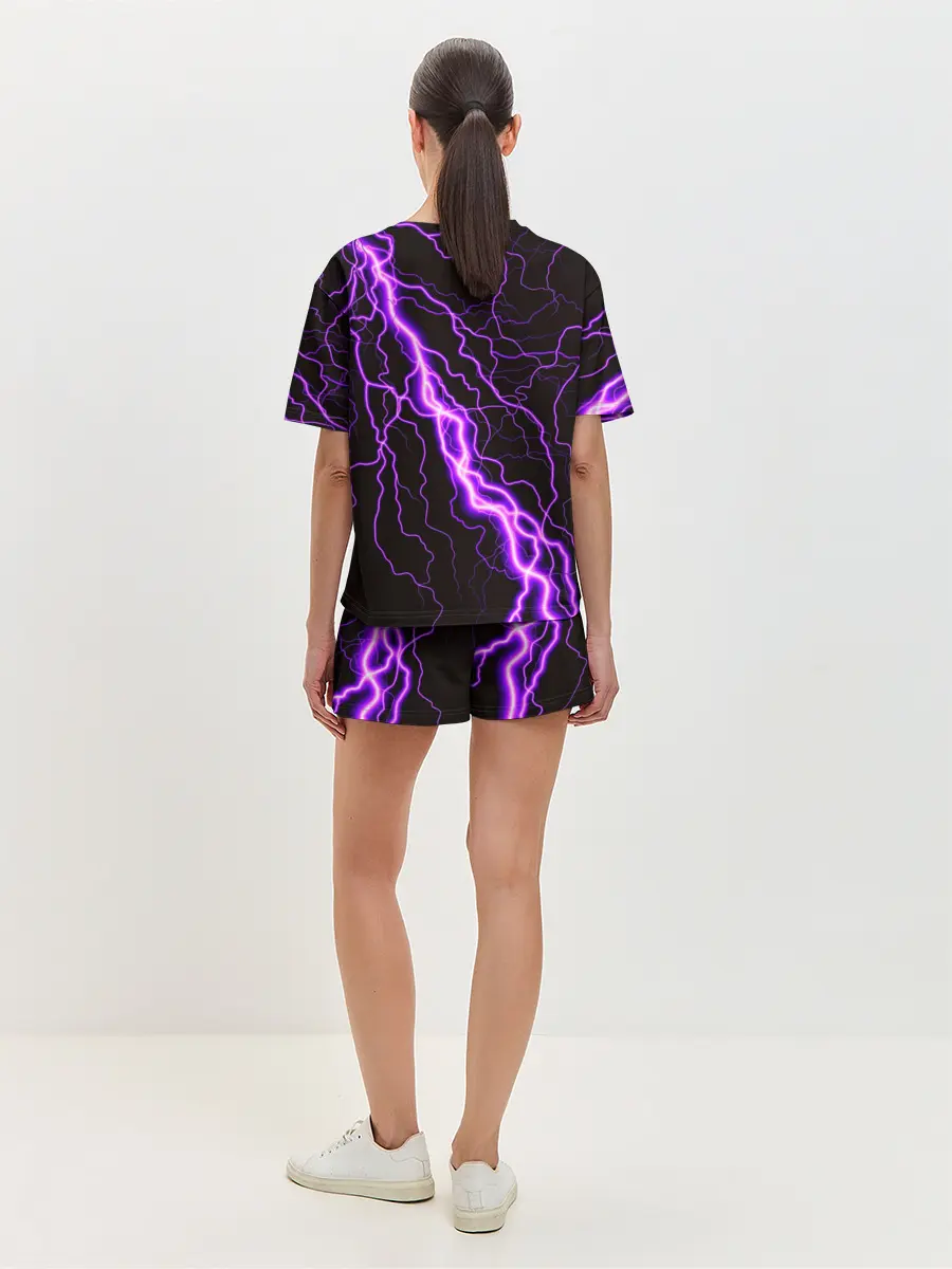 Женская пижама с шортами / GENSHIN IMPACT МОЛНИЯ НЕОН