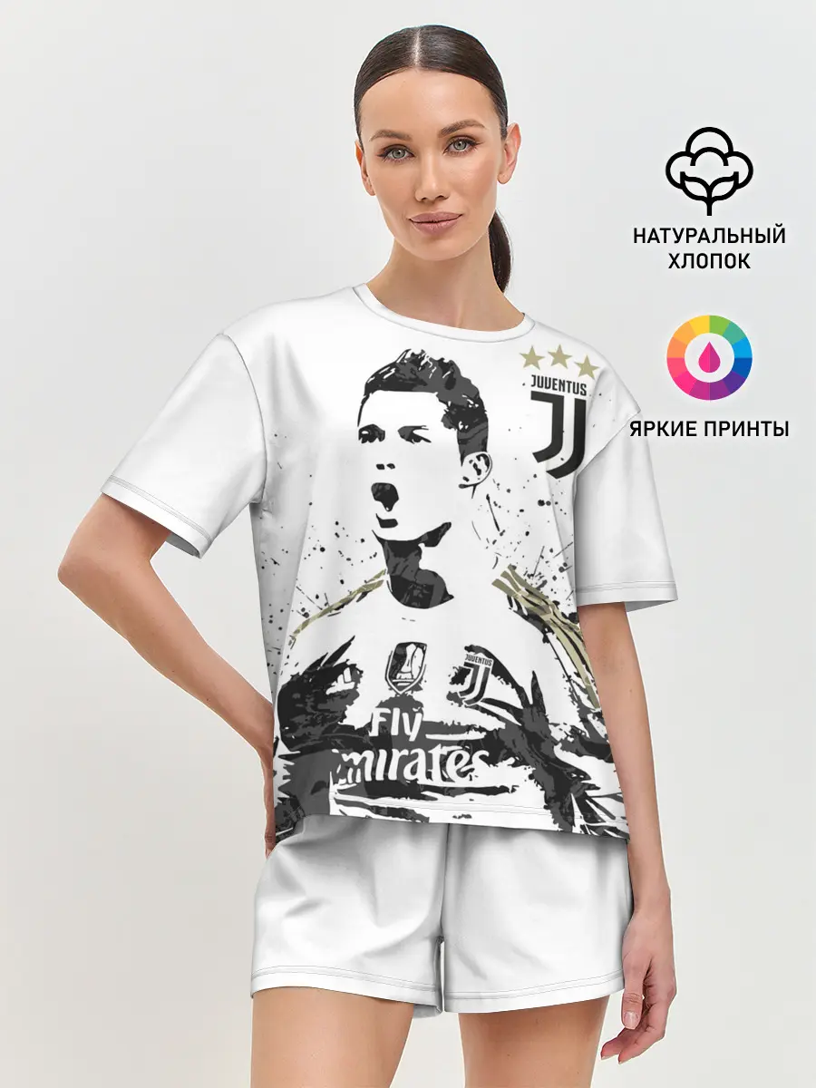 Женская пижама с шортами / Криштиану Роналду