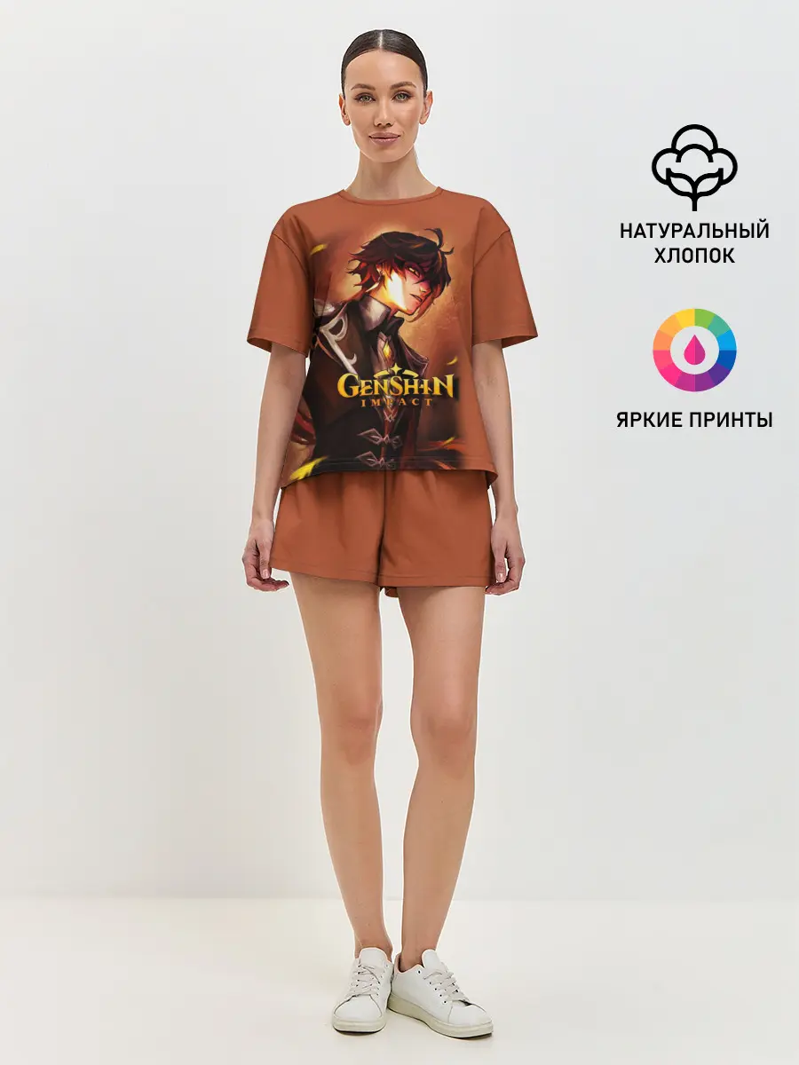 Женская пижама с шортами / GENSHIN IMPACT / ZHONGLI