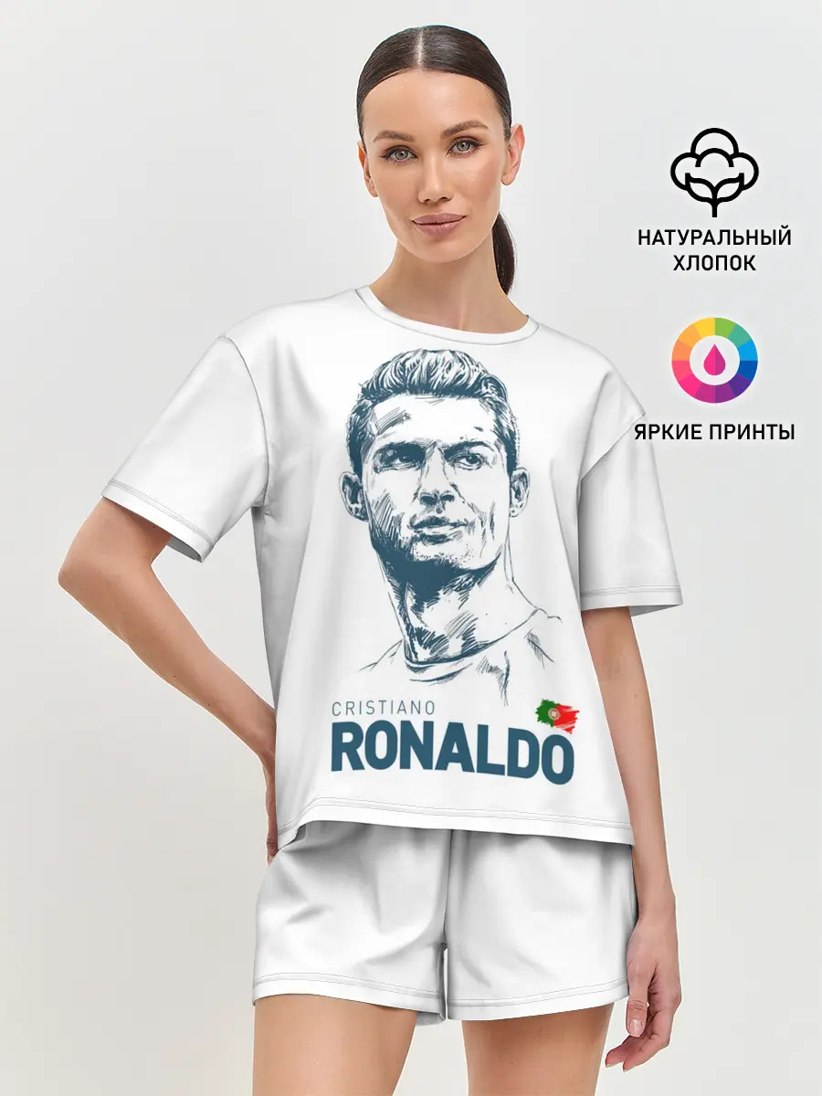 Женская пижама с шортами / Криштиану Роналду