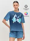 Женская пижама с шортами / Два дельфина