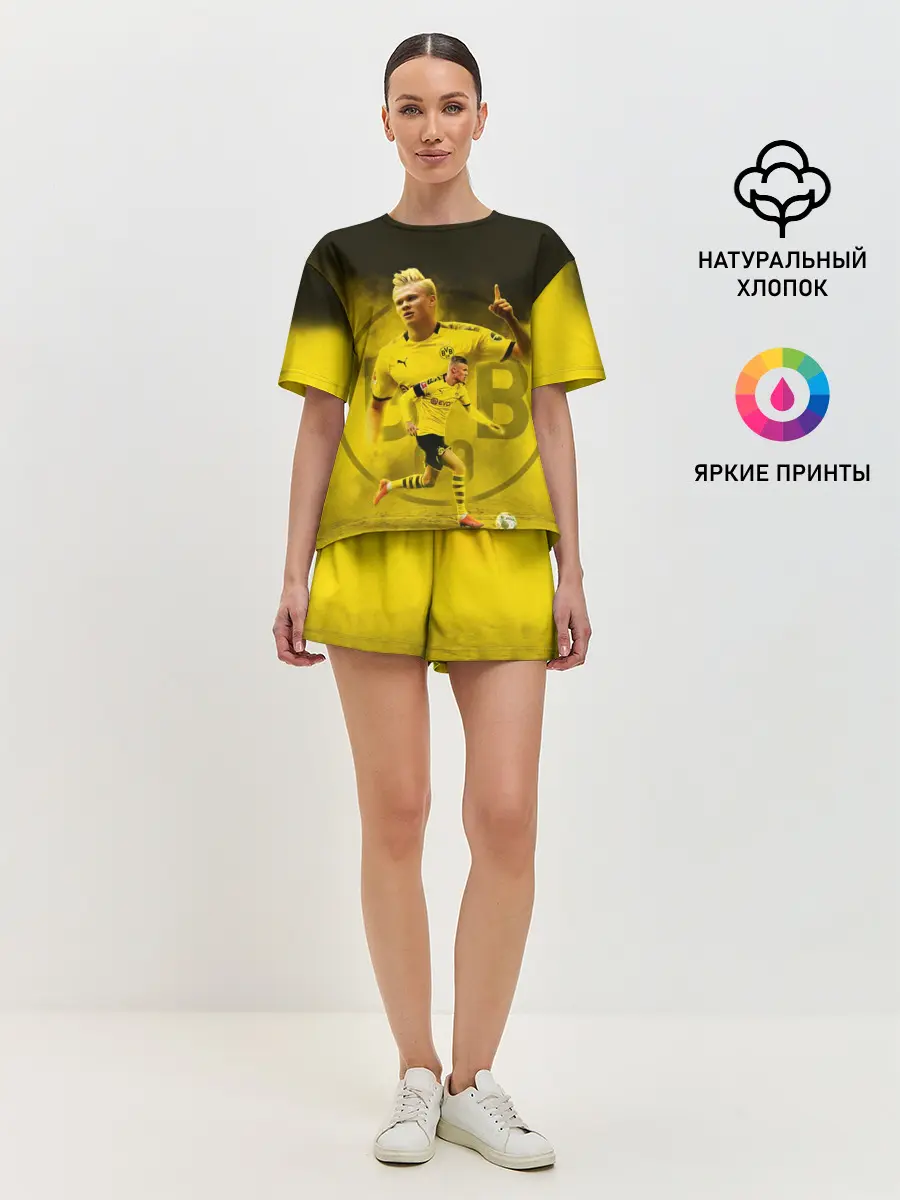 Женская пижама с шортами / ЭРЛИНГ ХОЛАНД / ERLING HAALAND