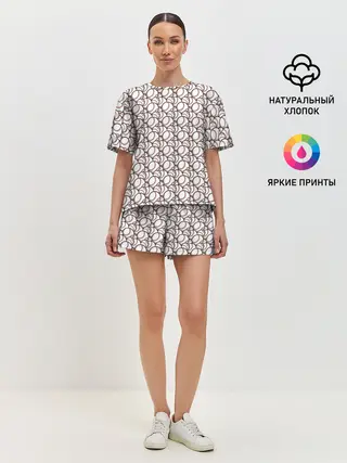 Женская пижама с шортами / Бейсбольные Мячи
