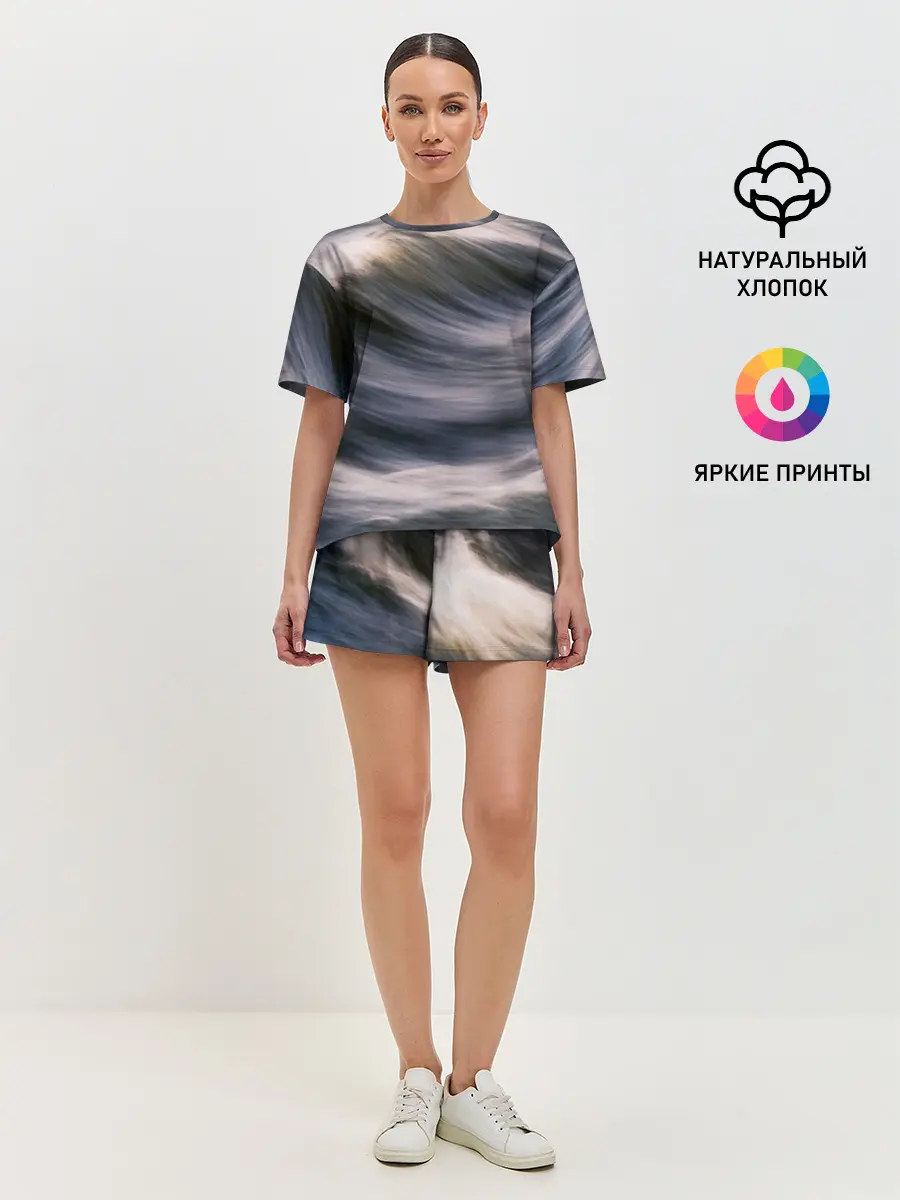 Женская пижама с шортами / Море волнуется