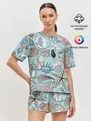 Женская пижама с шортами / Морские обитатели