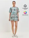 Женская пижама с шортами / Морские обитатели