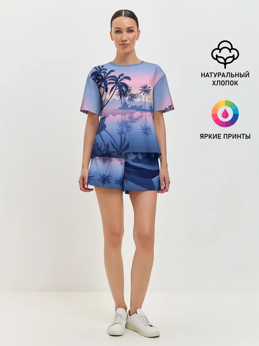 Женская пижама с шортами / Тихая заводь