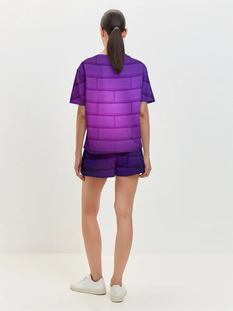 Женская пижама с шортами / Судно неон