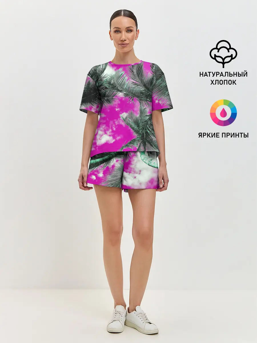 Женская пижама с шортами / Palms Glitch