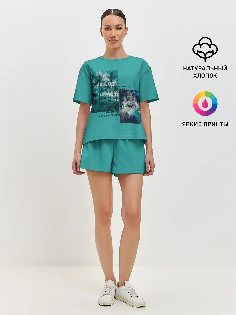 Женская пижама с шортами / Море