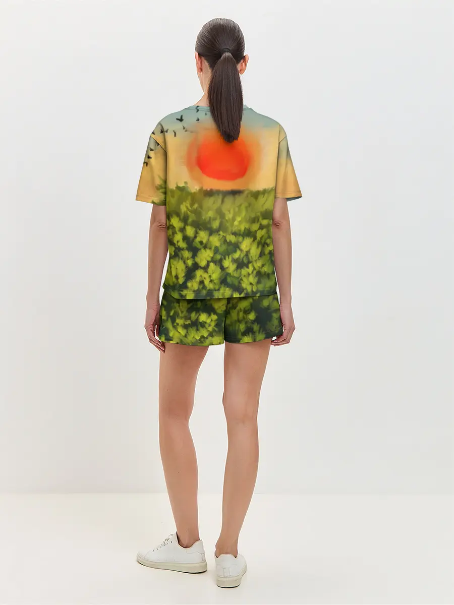 Женская пижама с шортами / Один в поле