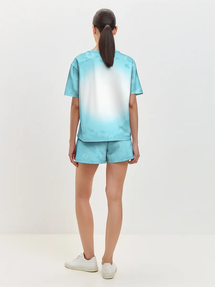 Женская пижама с шортами / Два дельфина