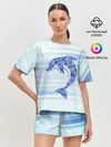 Женская пижама с шортами / Дельфин