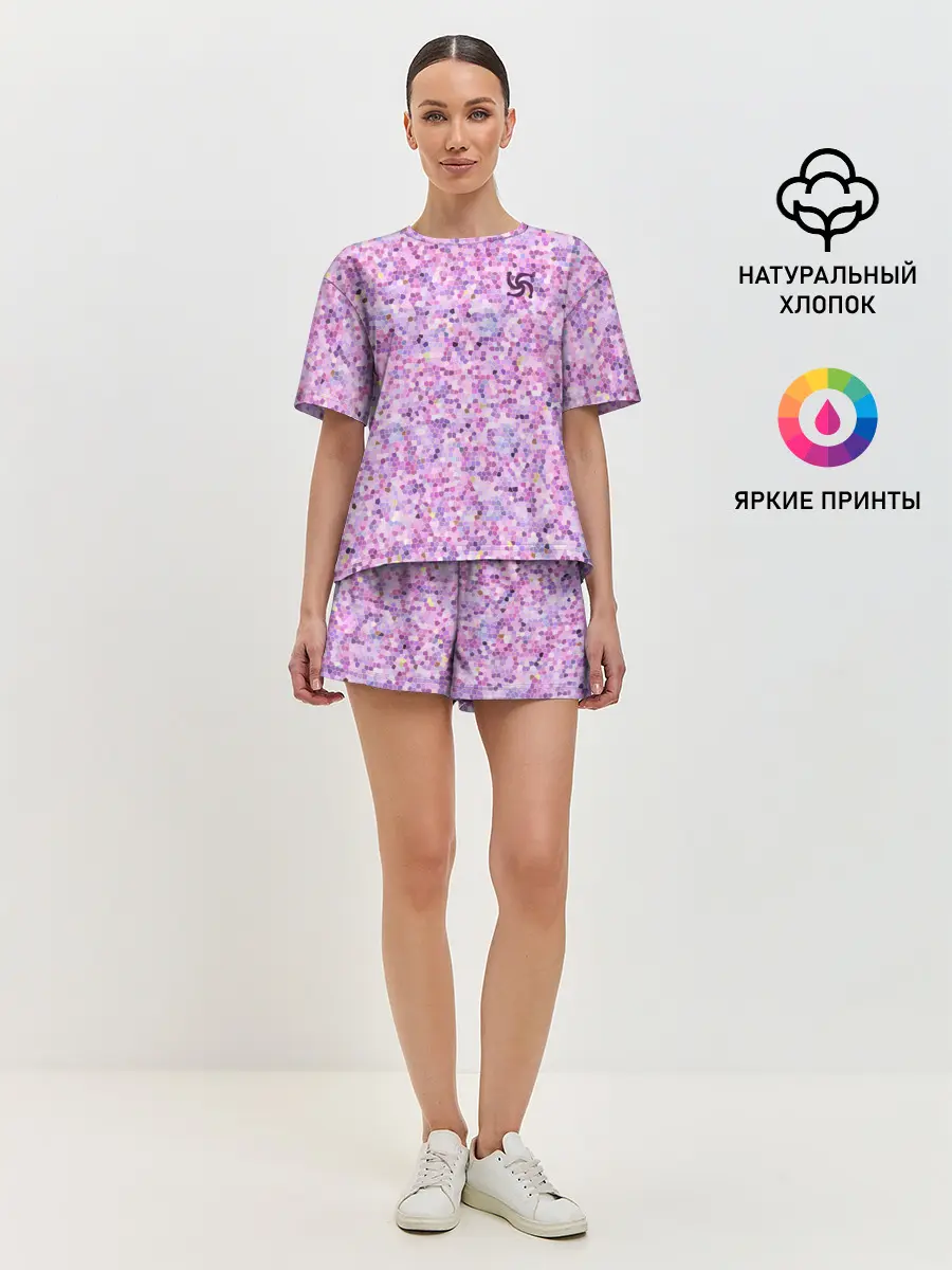 Женская пижама с шортами / Абстракция