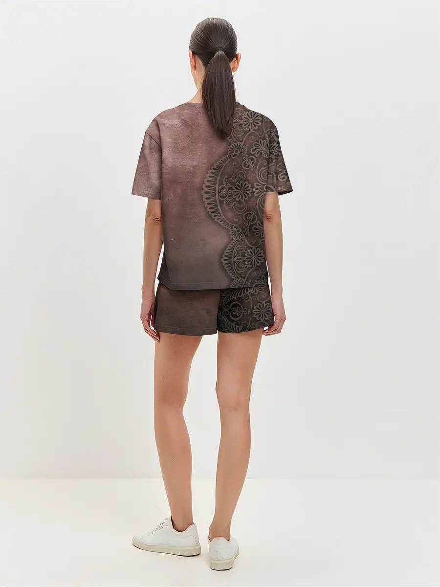 Женская пижама с шортами / Lace, Pattern