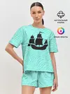 Женская пижама с шортами / Корабль