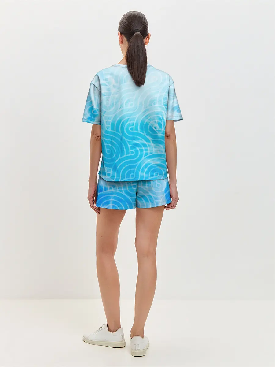 Женская пижама с шортами / Два дельфина