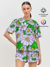Женская пижама с шортами / Цветы Лавандовые ромашки