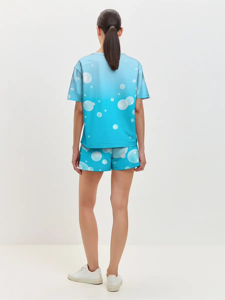 Женская пижама с шортами / Бумажный кораблик