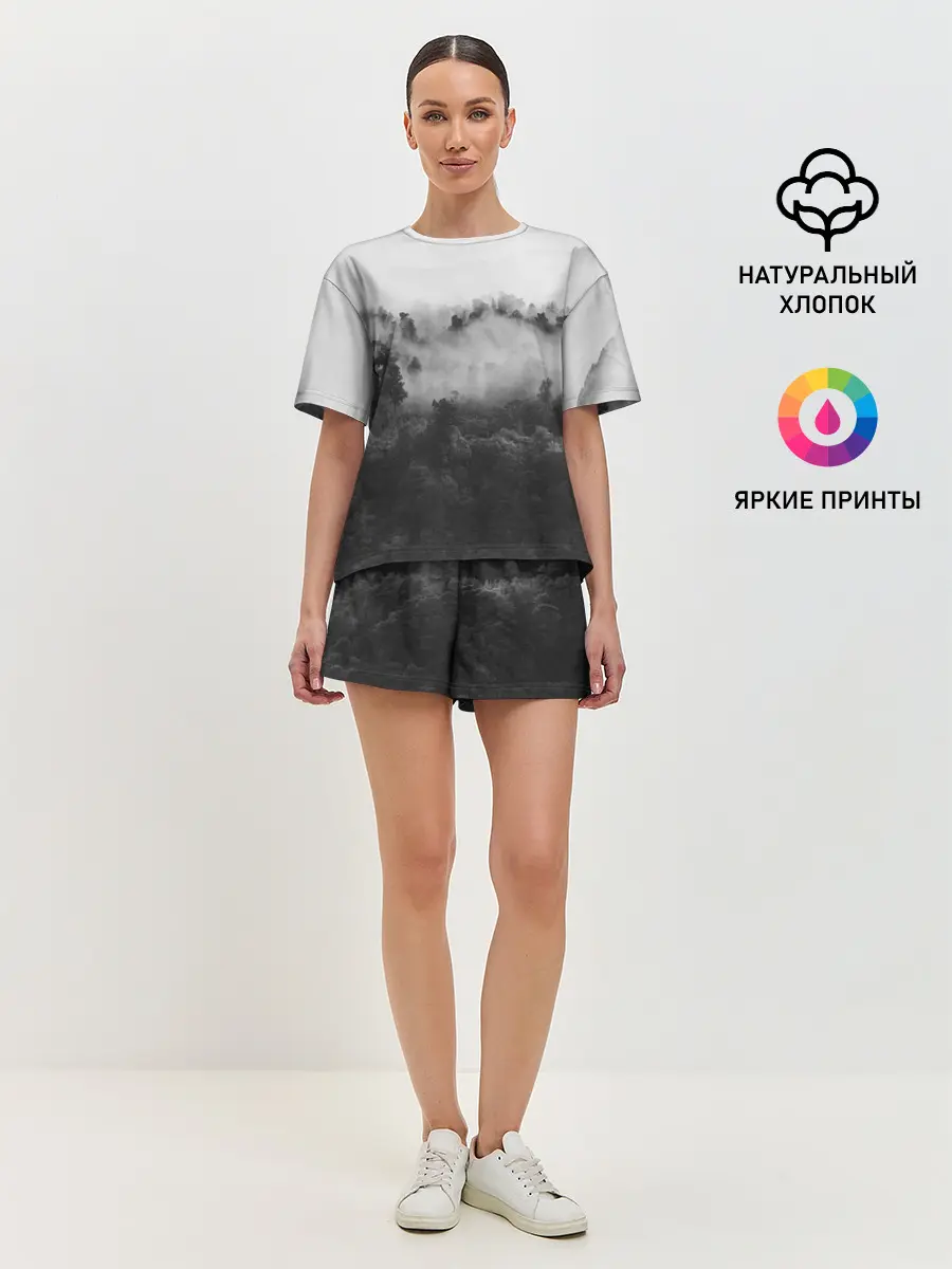 Женская пижама с шортами / Лес