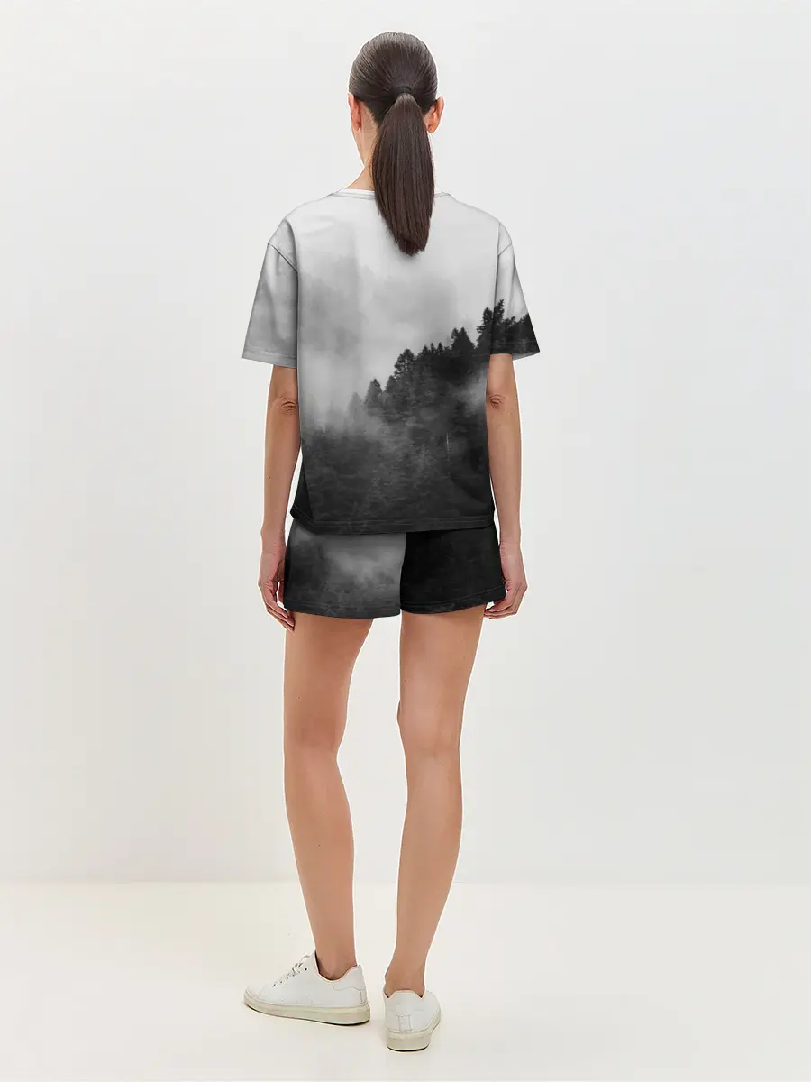 Женская пижама с шортами / Природа - Лес