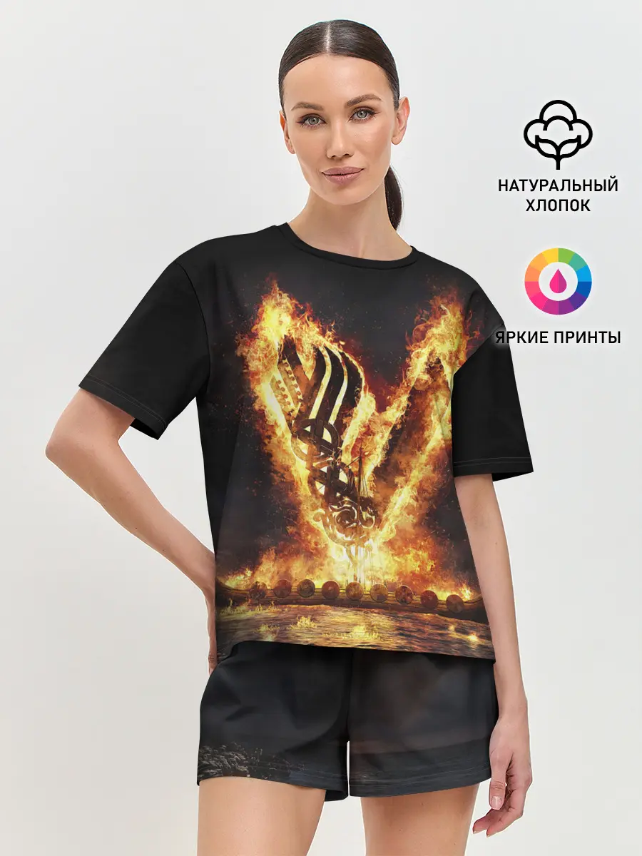 Женская пижама с шортами / ВИКИНГИ | VIKINGS | V