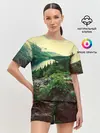 Женская пижама с шортами / Красивый лес