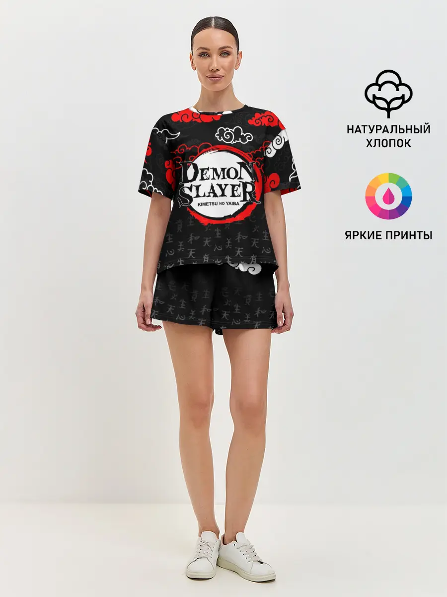 Женская пижама с шортами / КЛИНОК, РАССЕКАЮЩИЙ ДЕМОНОВ