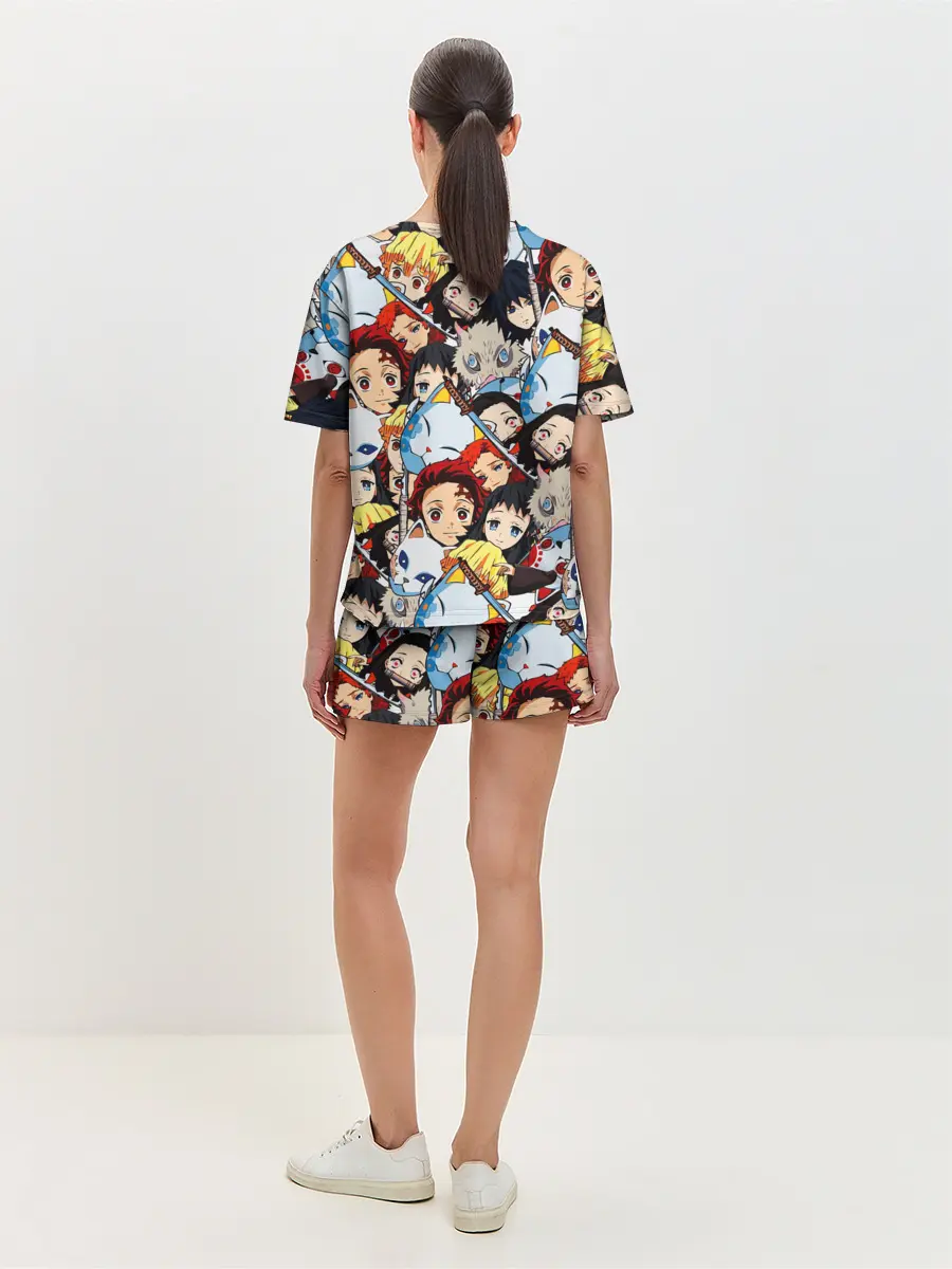 Женская пижама с шортами / КЛИНОК, РАССЕКАЮЩИЙ ДЕМОНОВ