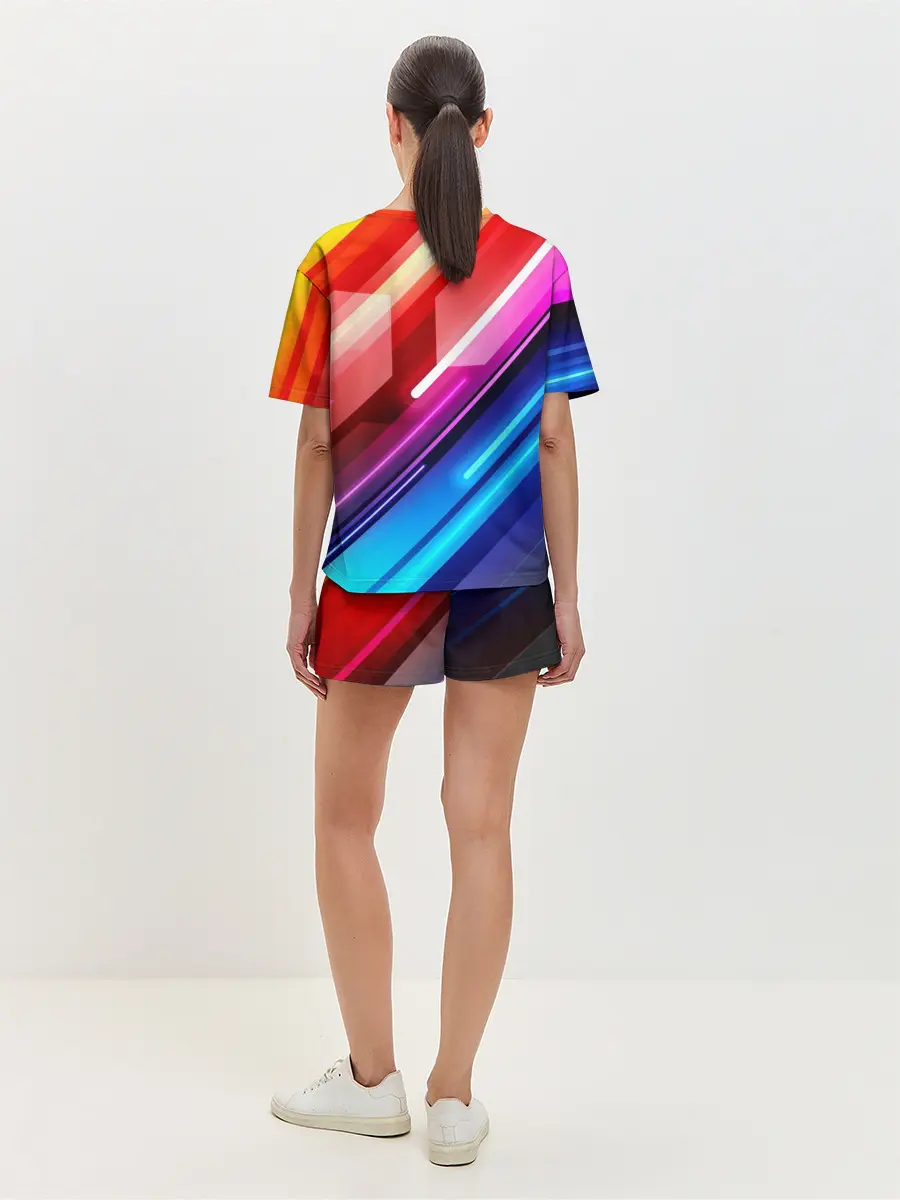 Женская пижама с шортами / НЕОН